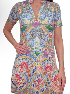 David Cline Azure Crushed A Line Dress